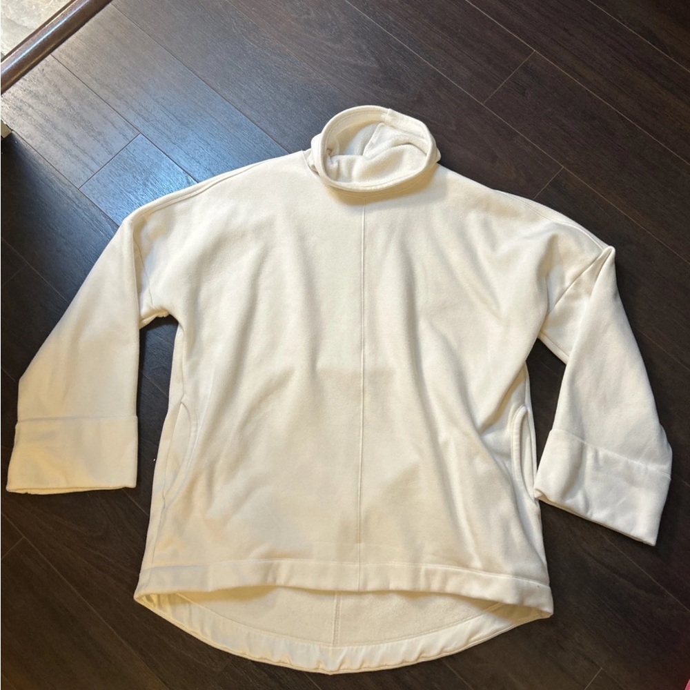 Athleta Cream Turtleneck Sweater